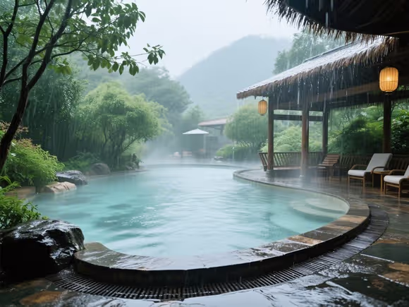 雨天温泉哪里好玩
