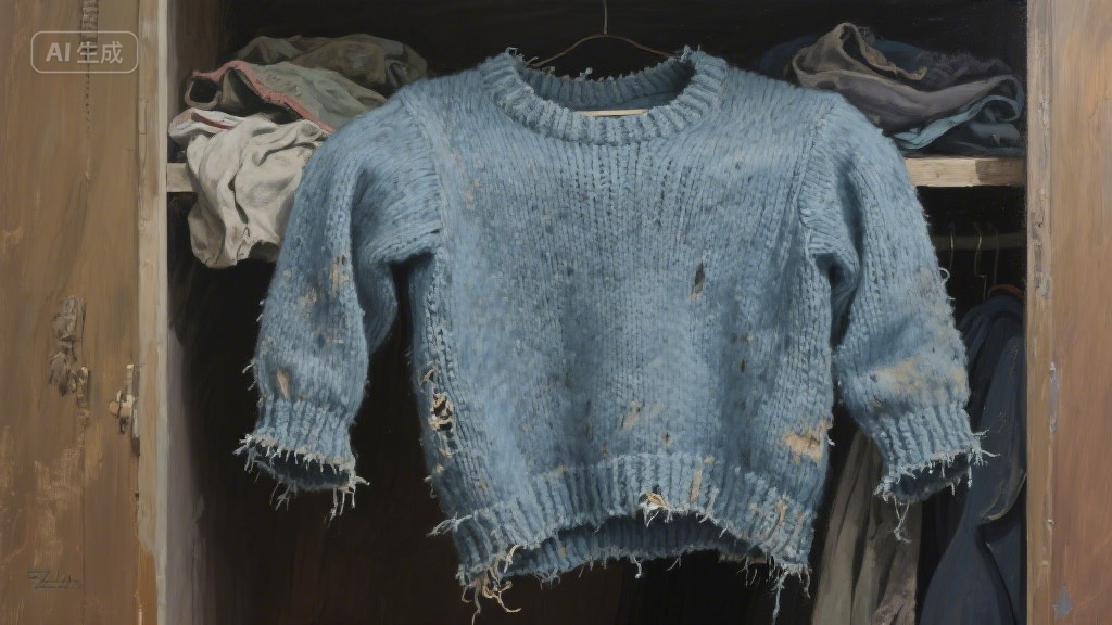 旧毛衣里的时光褶皱