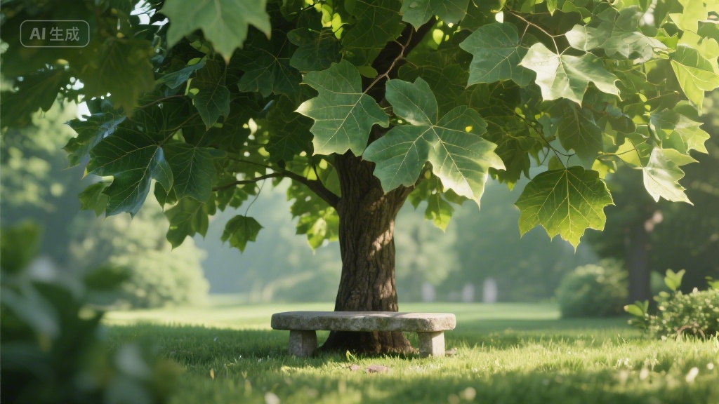 梧桐叶上的时光褶皱