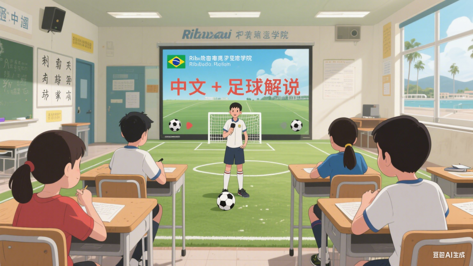 巴西里约热内卢孔子学院开设中文加足球解说课程 贴合本土兴趣