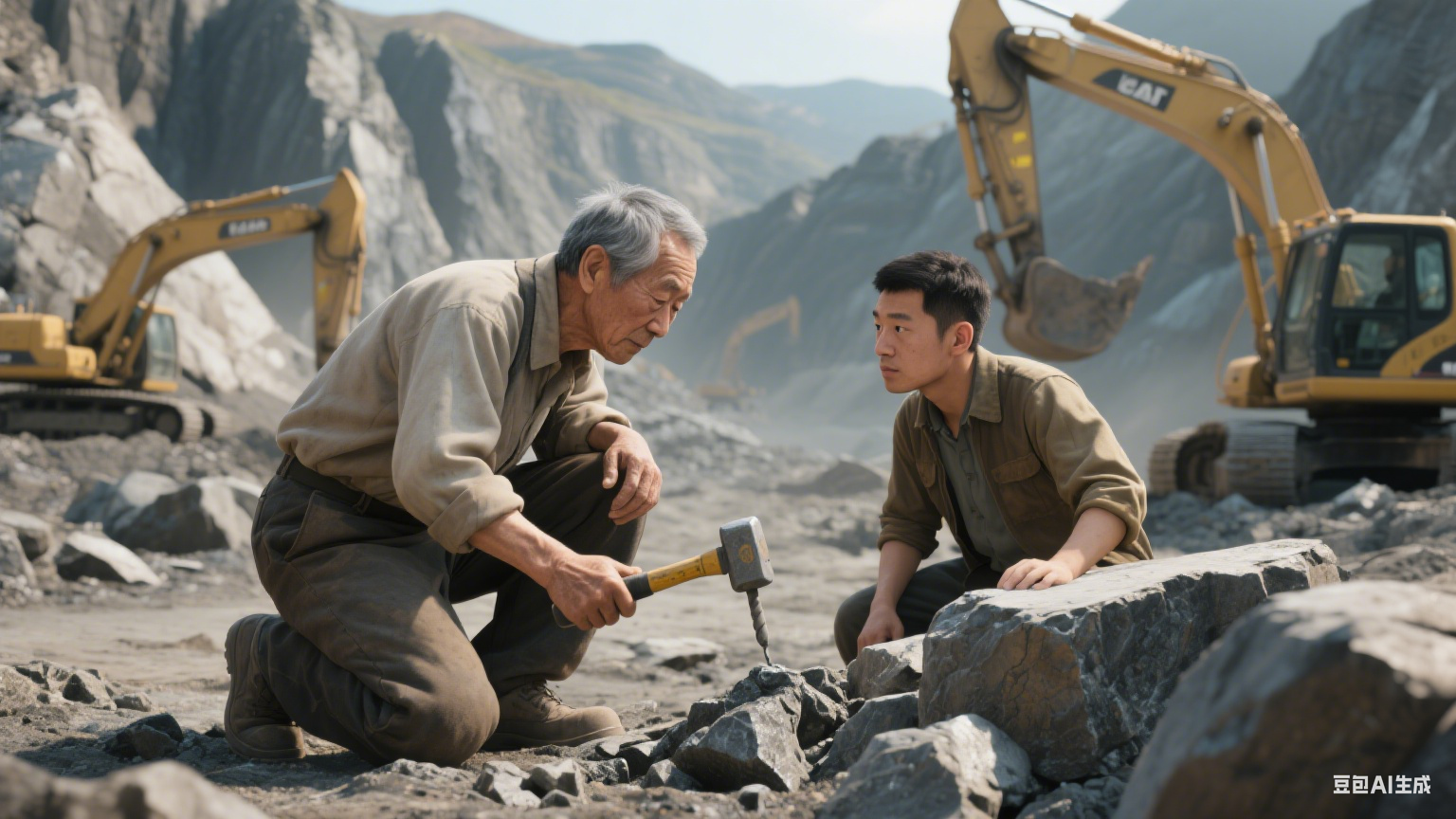 戈壁深处的采矿人：那些与矿石共舞的日与夜
