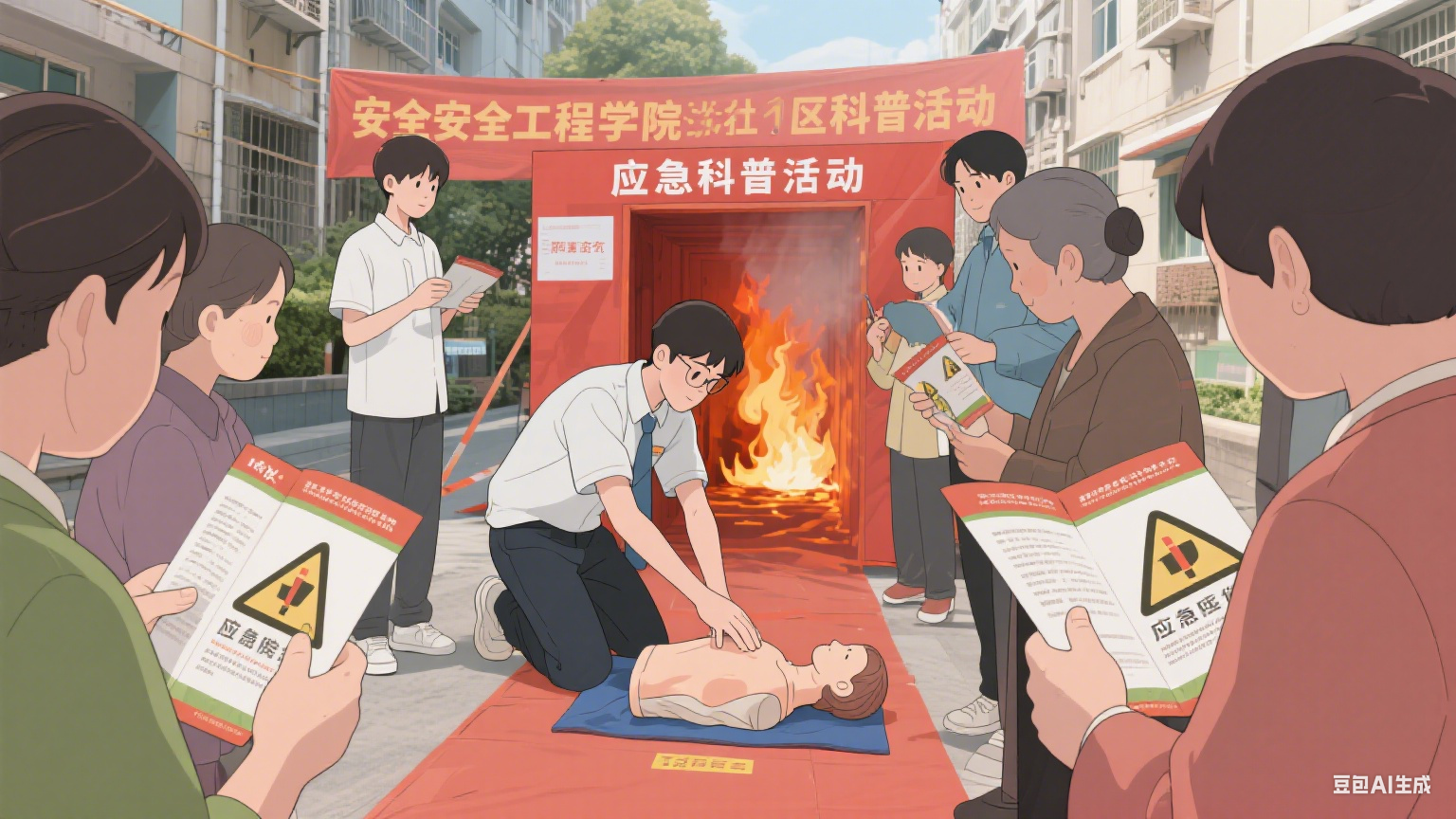 应急科普进社区 临港学子用专业守护民生安全