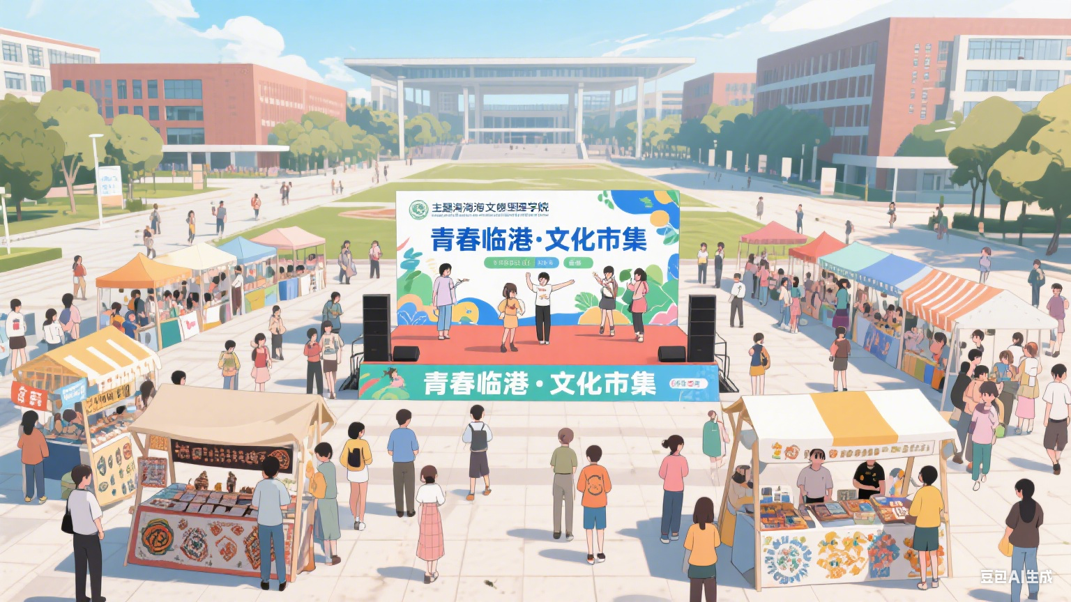 临港文理学院举办 “青春临港・文化市集” 打造校园文化新地标