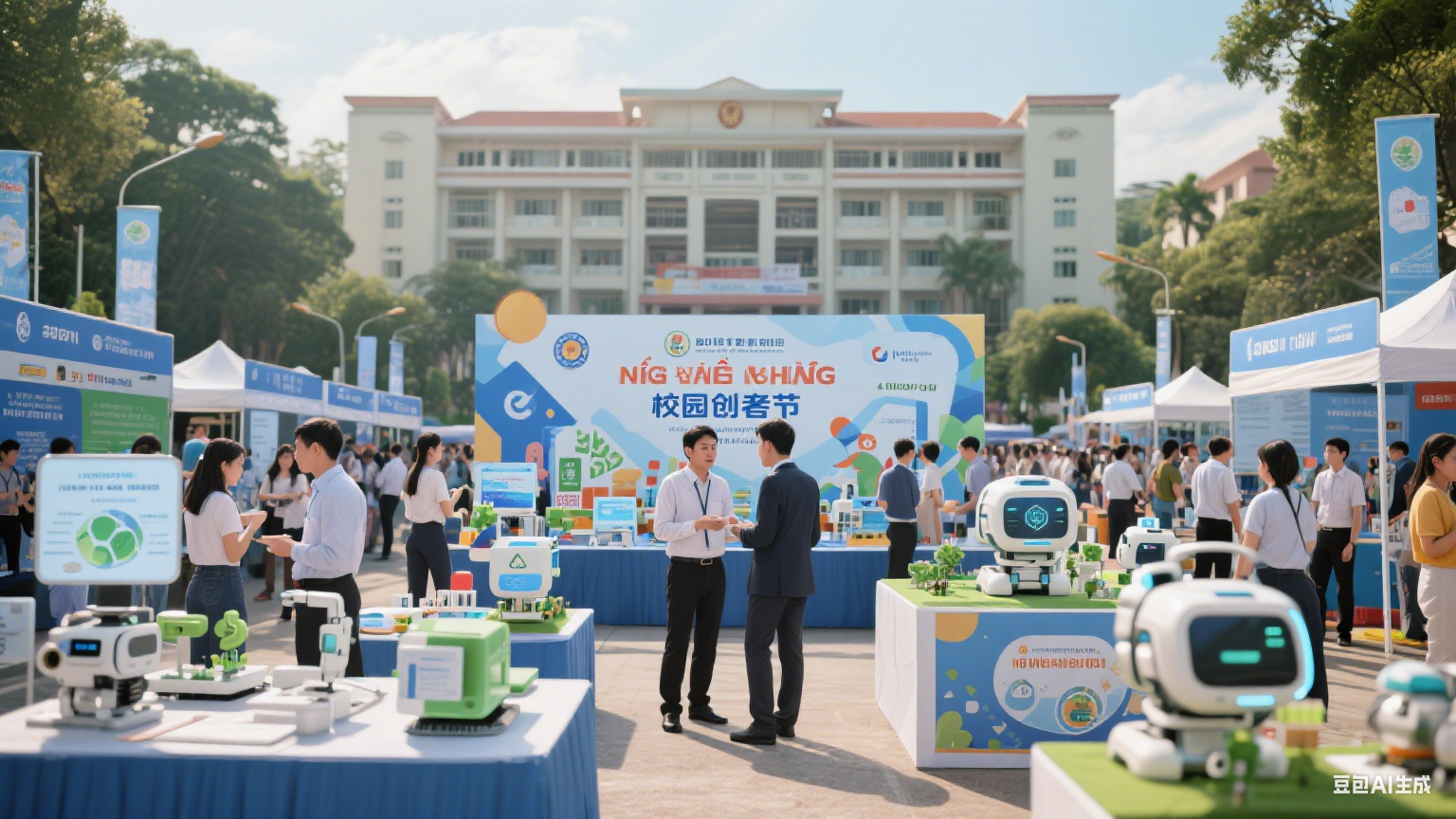 河内理工大学举办 “2025 校园创客嘉年华” 300 个学生项目参展 15 个项目获企业投资