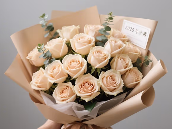 香槟玫瑰花束寓意
