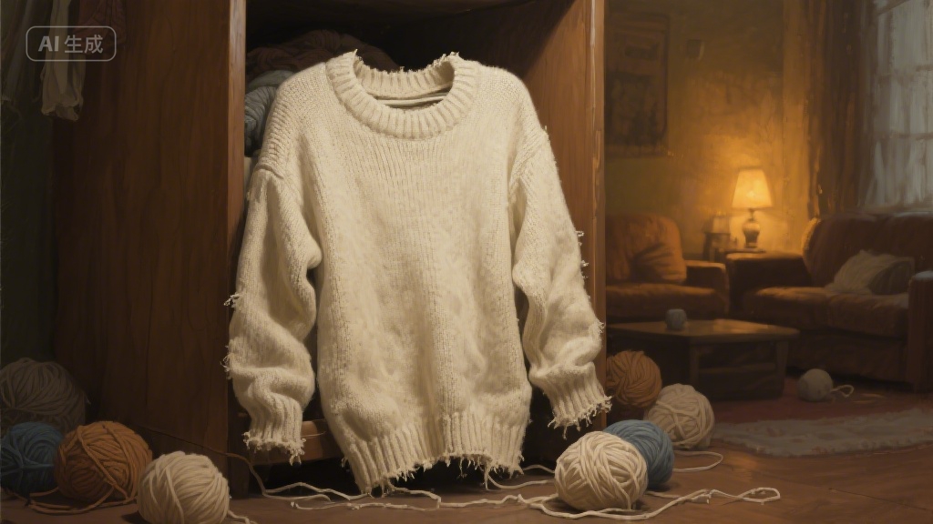 旧毛衣里的时光褶皱