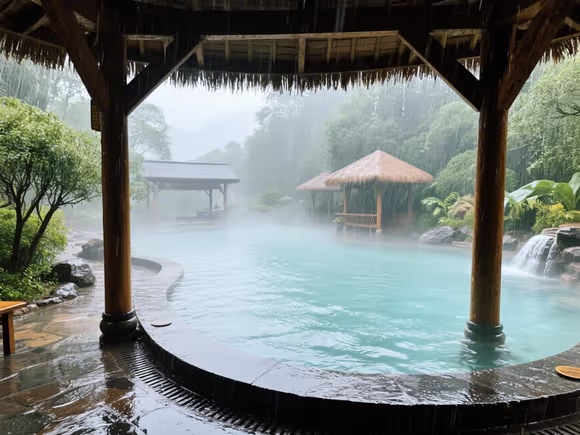 雨天温泉哪里好玩