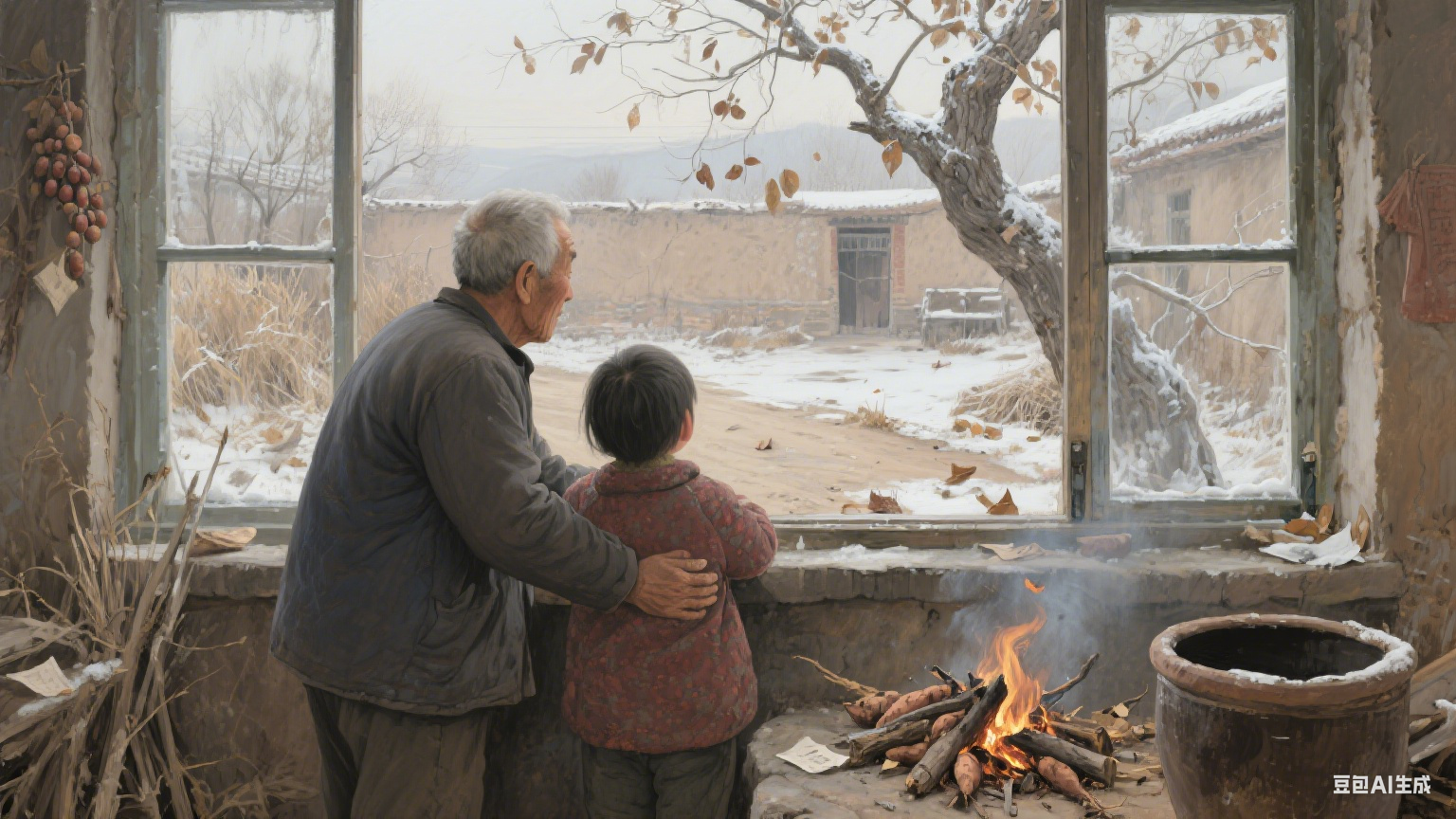 老屋檐下的冬风声