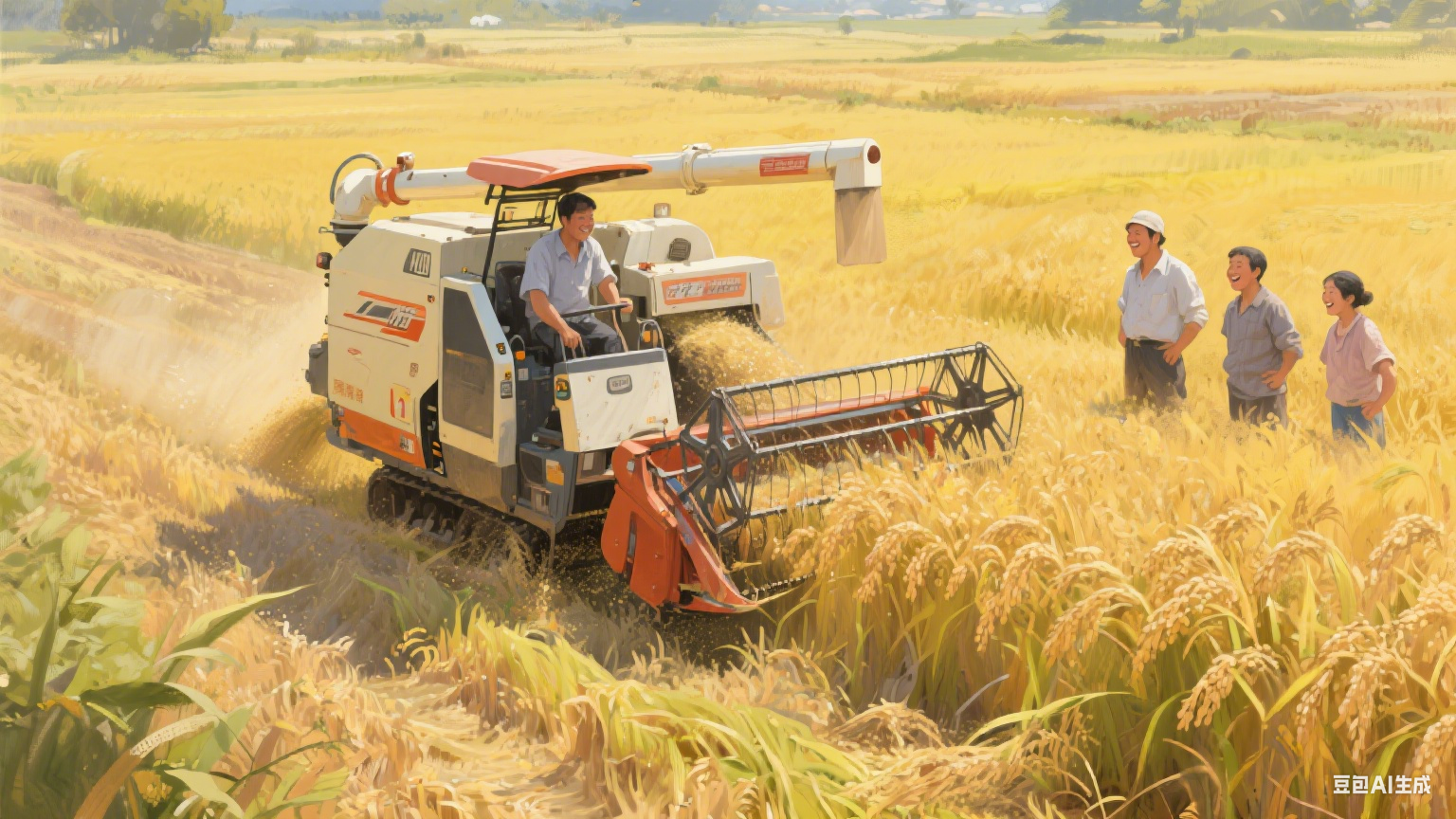 金色田野上的 “丰收伙伴”：收割机里藏着的农耕新故事