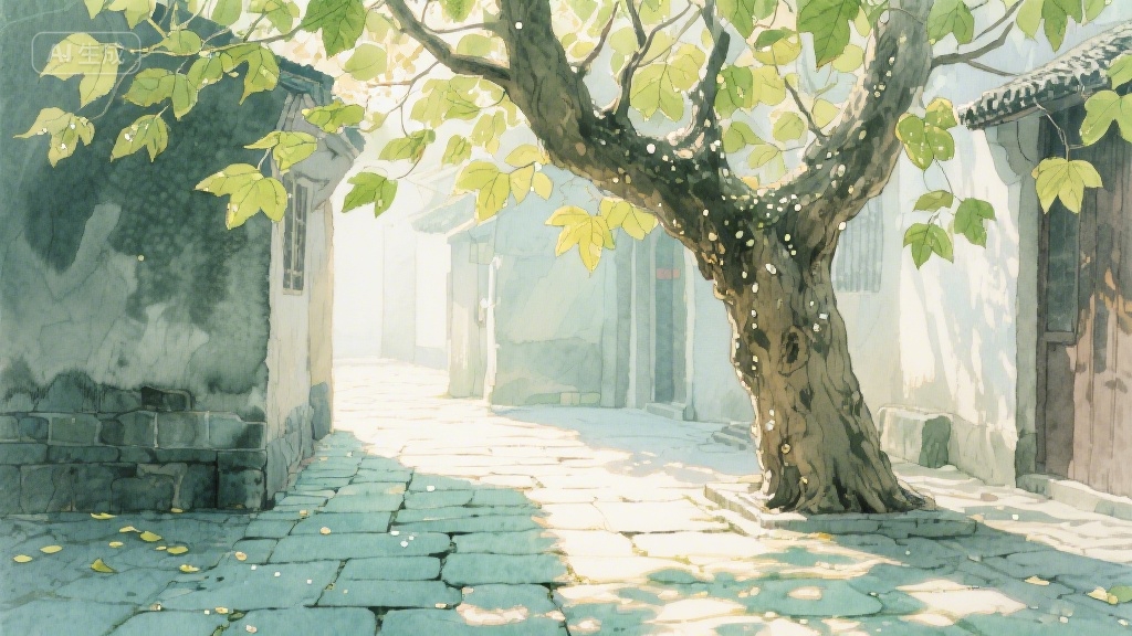 梧桐叶上的时光信笺