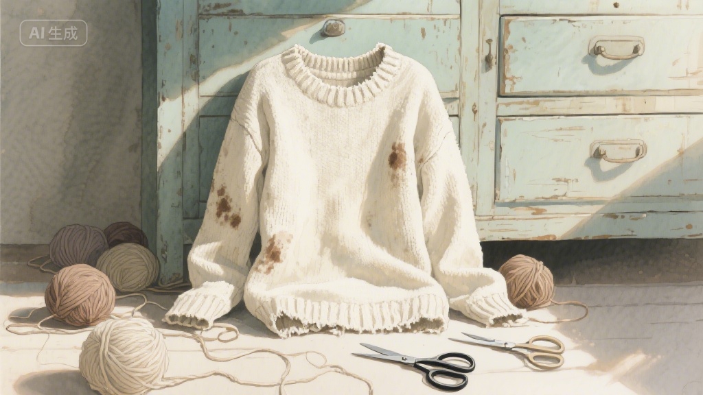 旧毛衣里的时光褶皱