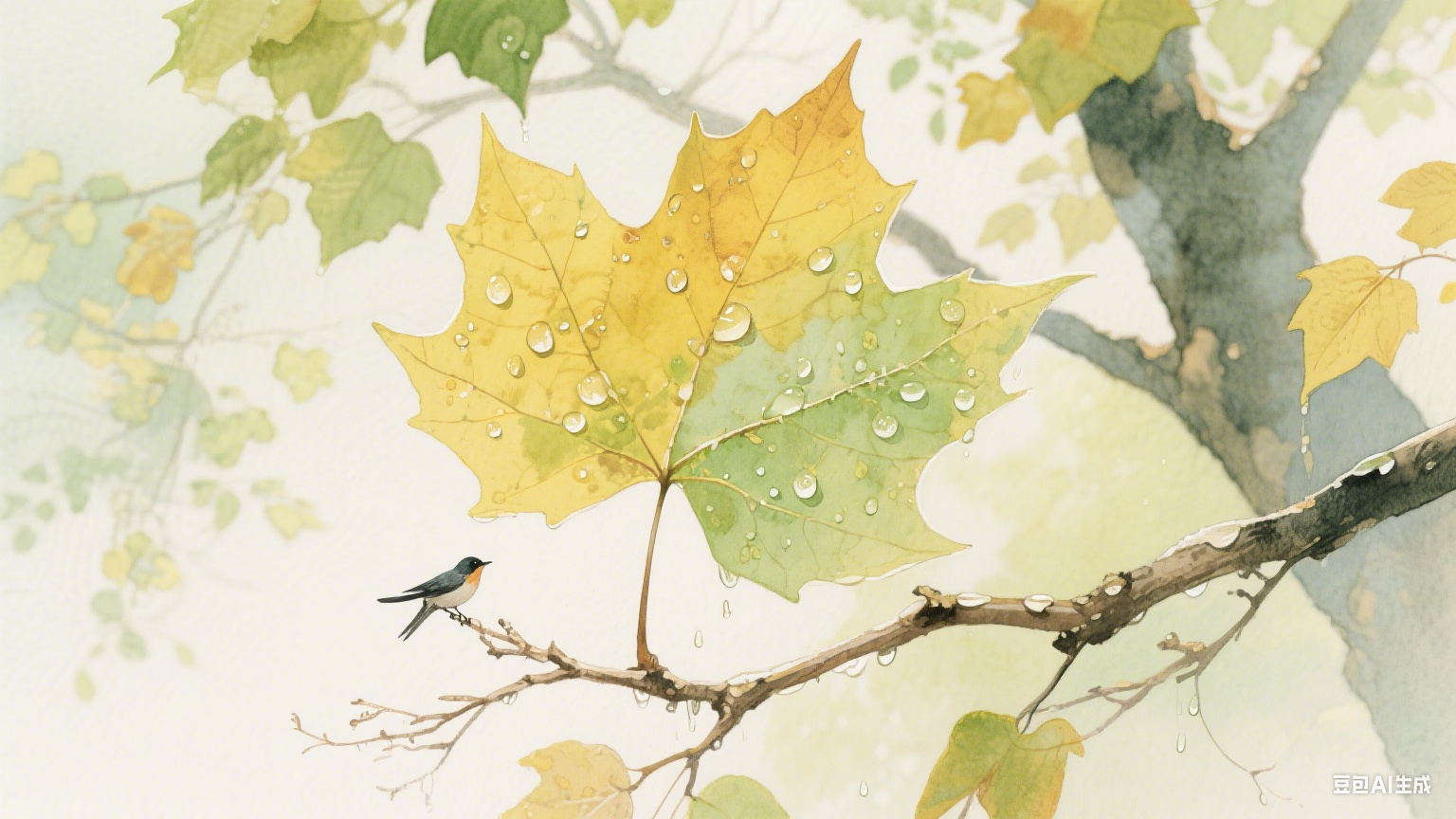 梧桐叶上的时光信笺