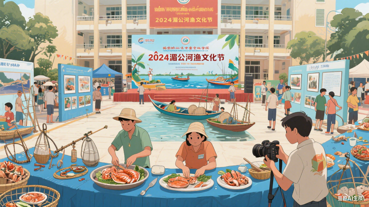 坚江大学举办 “湄公河渔文化节” 千名师生共展渔俗 带动周边渔村增收