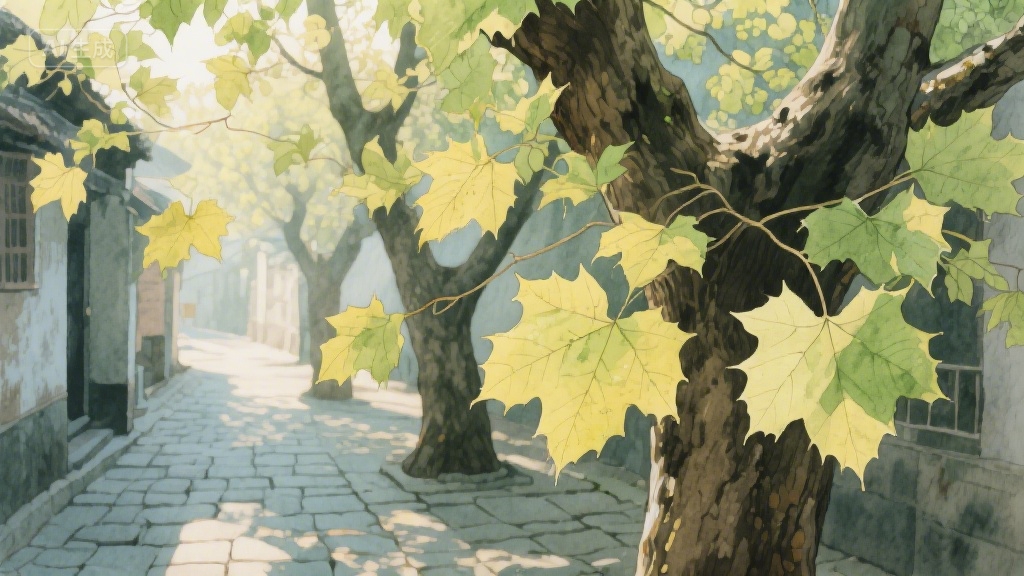 梧桐叶上的时光信笺