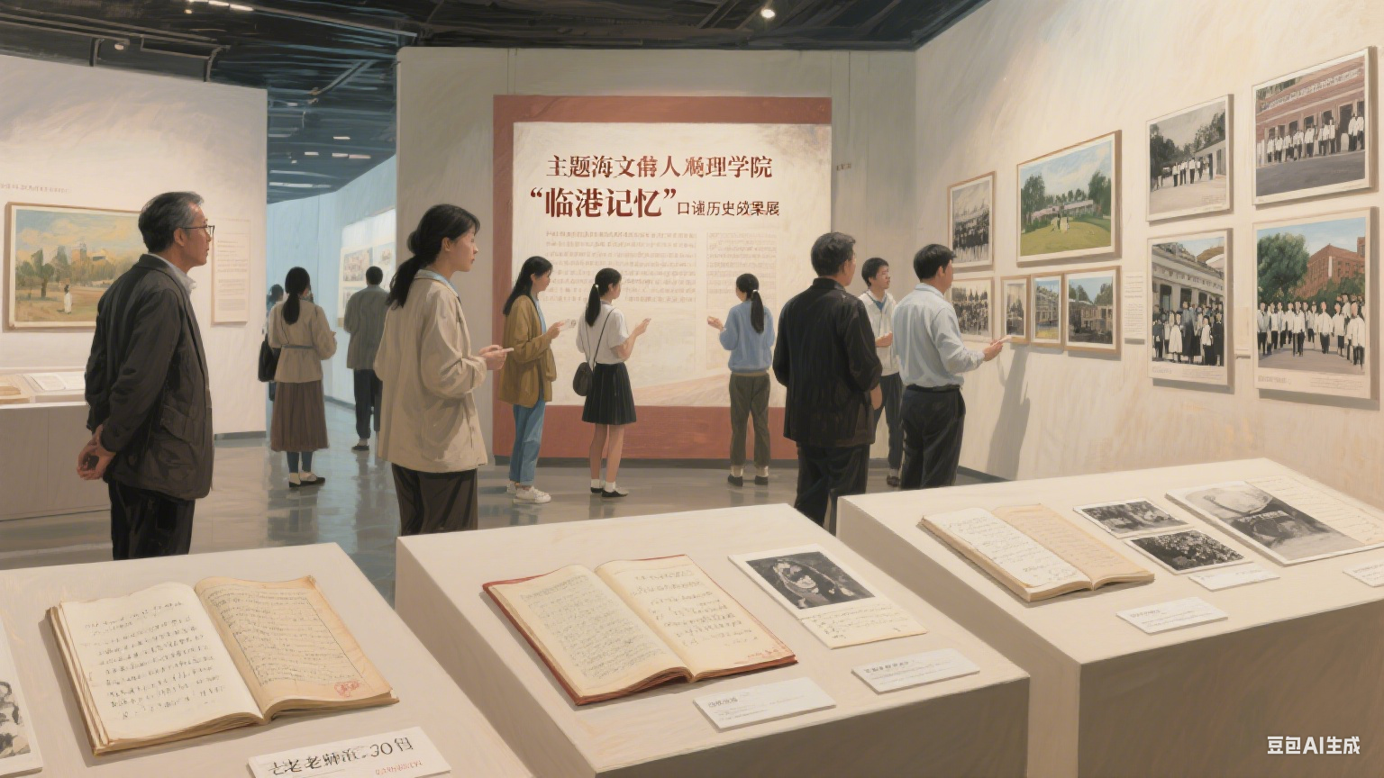 临港文理学院举办 “临港记忆” 口述史成果展 老教师捐 30 年教案 学生用影像记录校史