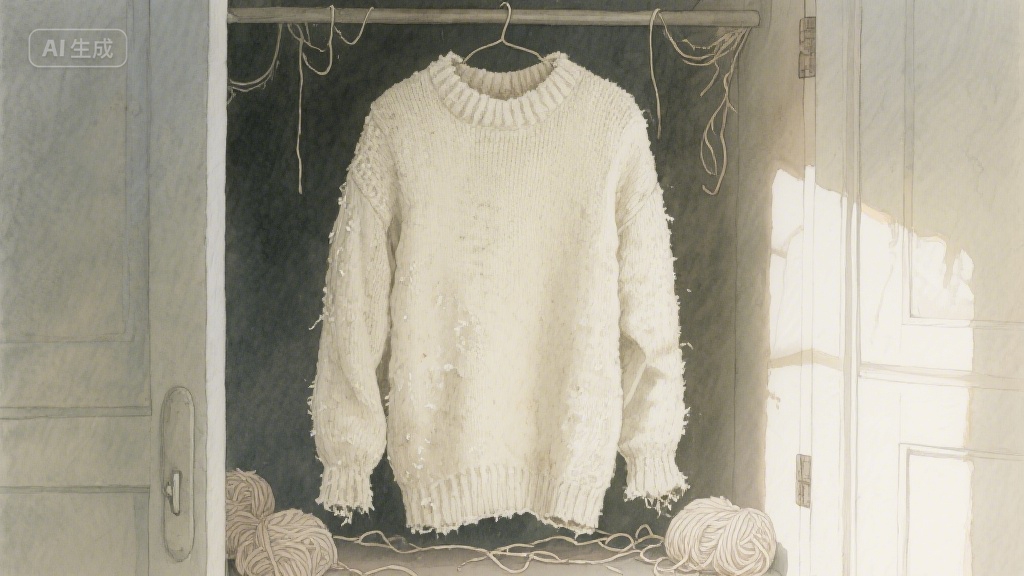 旧毛衣里的时光褶皱