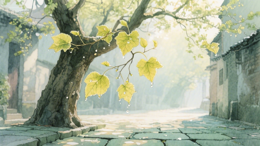 梧桐叶上的时光信笺