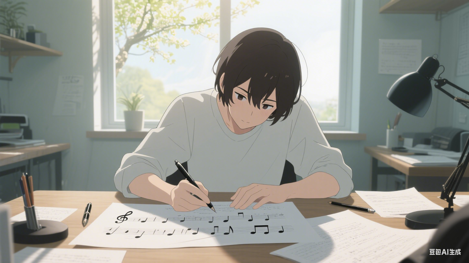 墨色流淌处，心尖生繁花