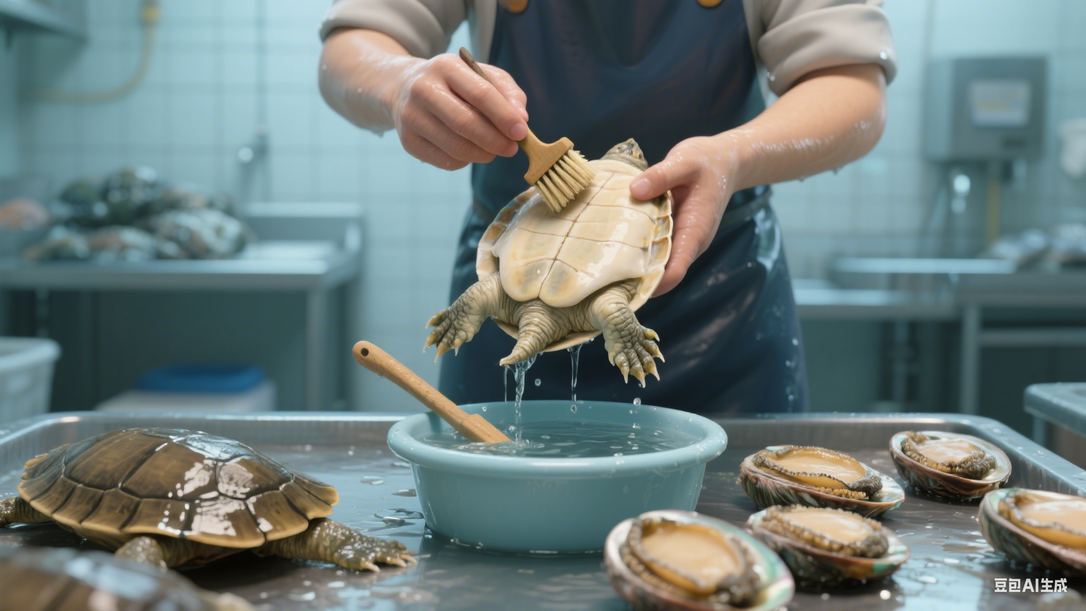 鲍鱼甲鱼毛辊清洗机：能彻底洗干净吗？(5)