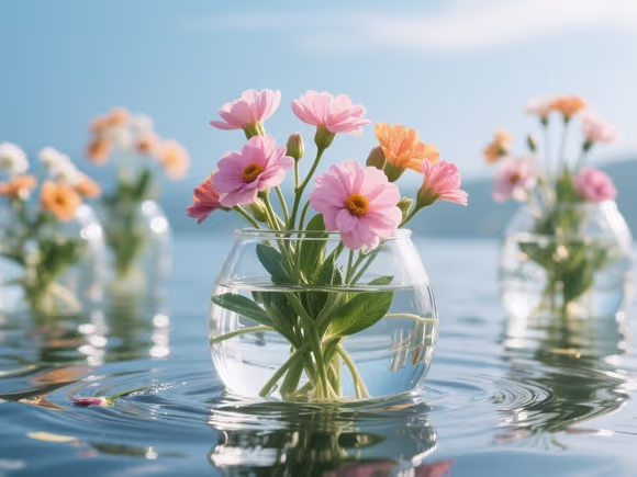 可以在水里养的花