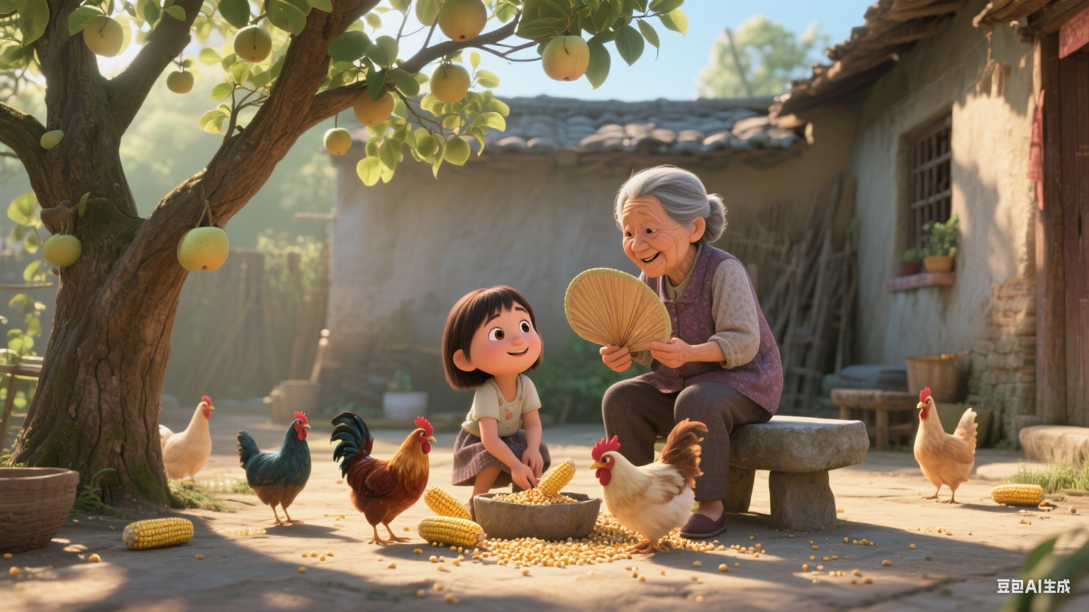 木梨树下的时光