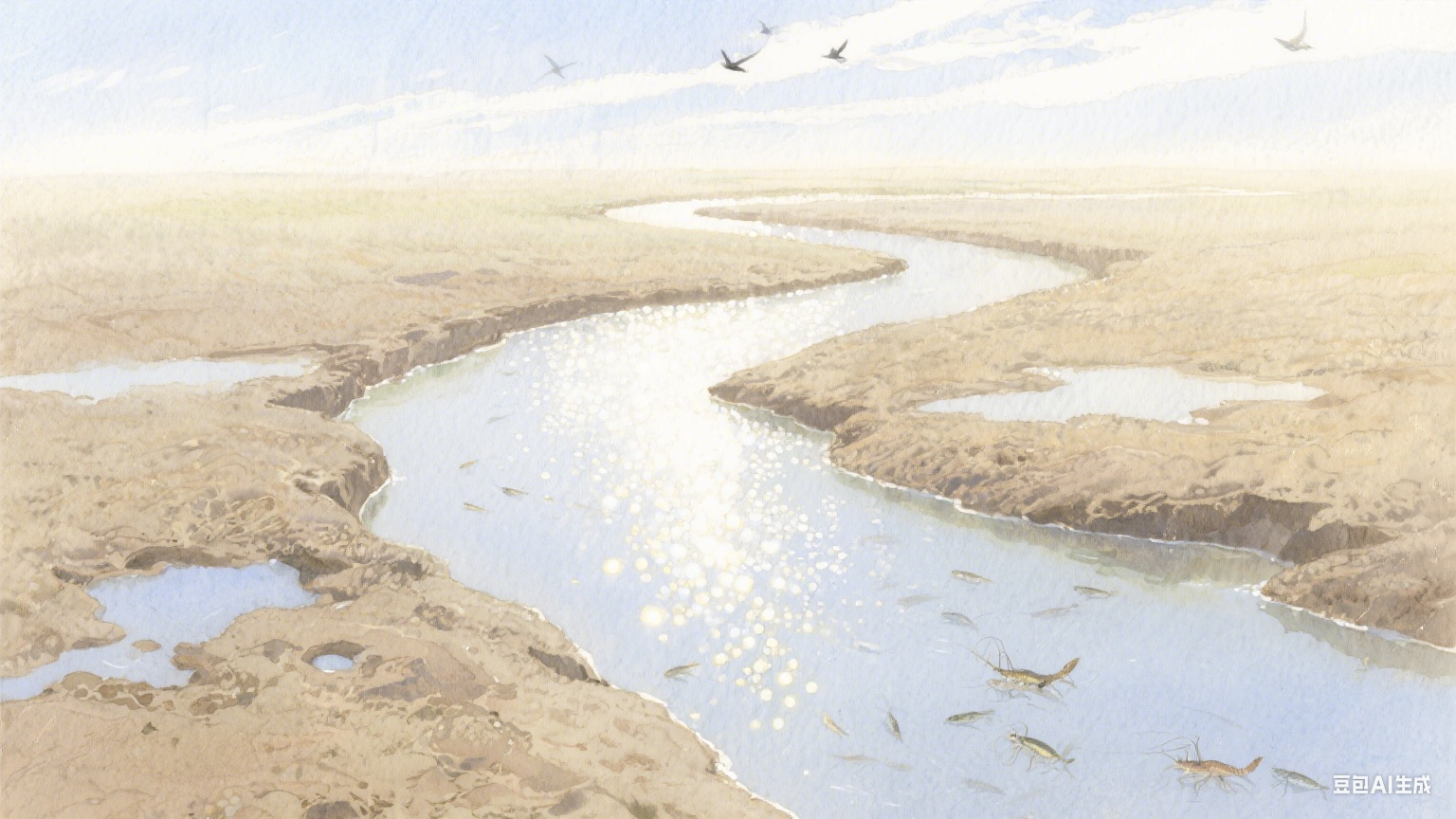 枯水季：河床袒露的时光诗行