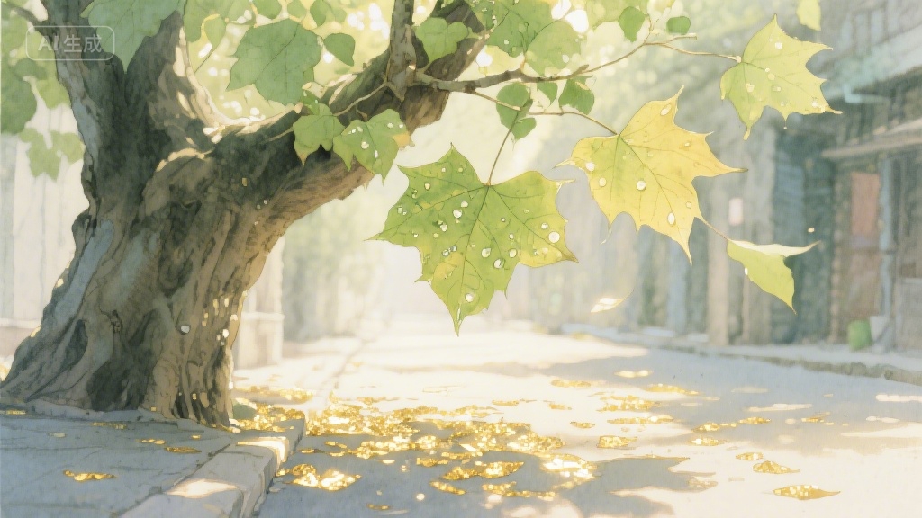 梧桐叶上的时光信笺