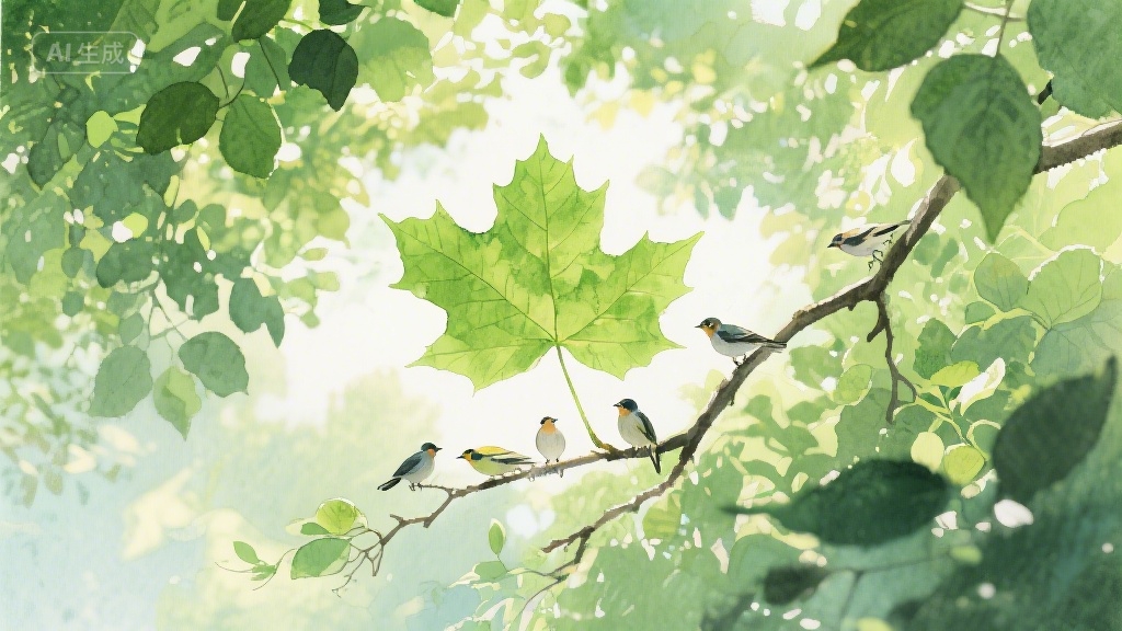 梧桐叶上的时光信笺