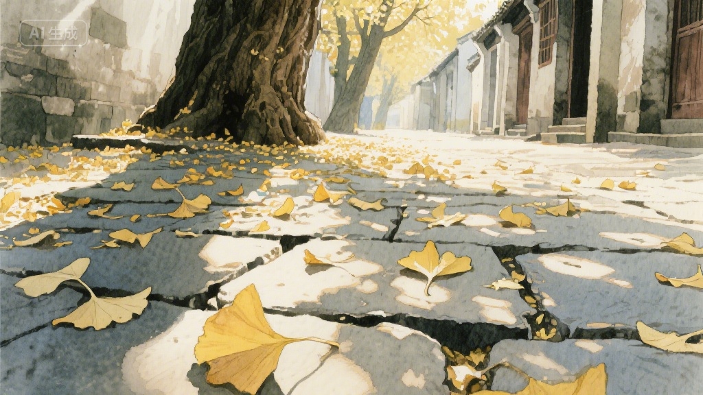 银杏叶上的时光信笺