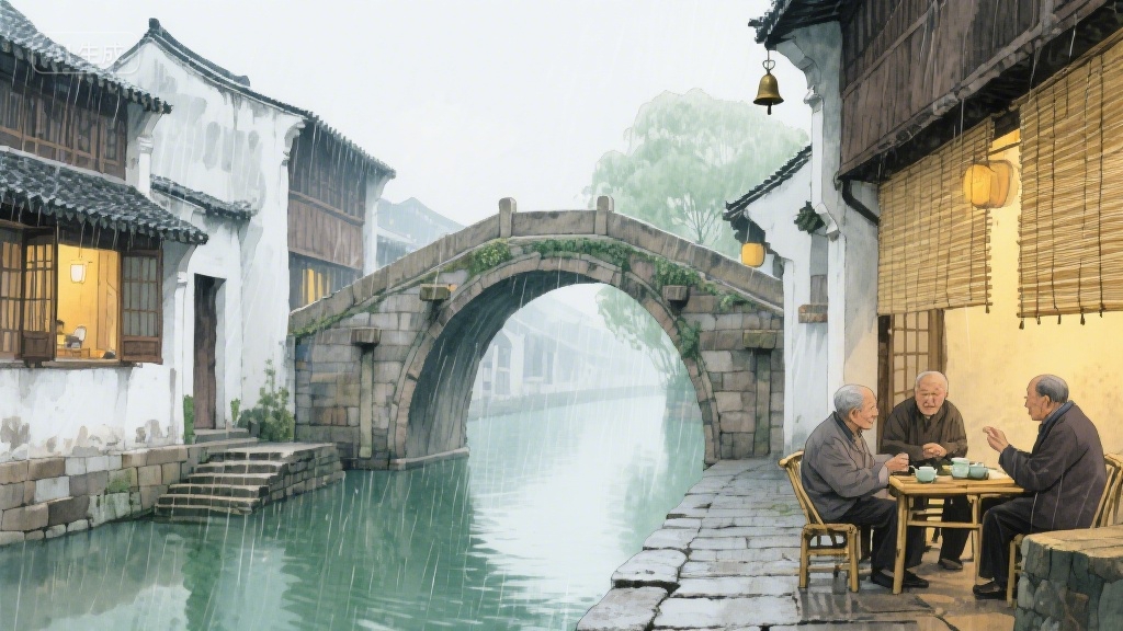 江南古镇的烟雨时光