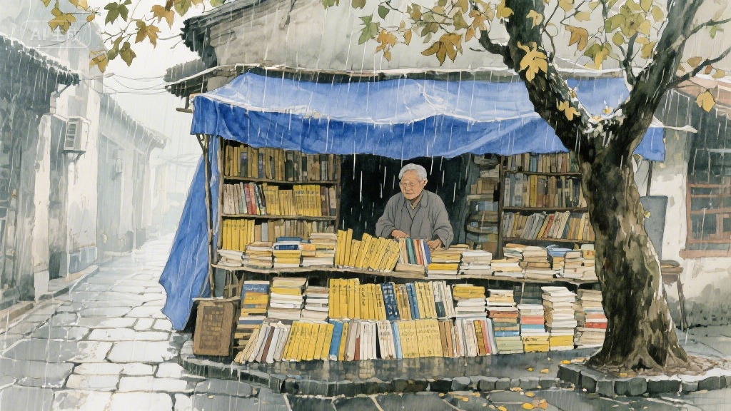 旧书摊里的时光信笺