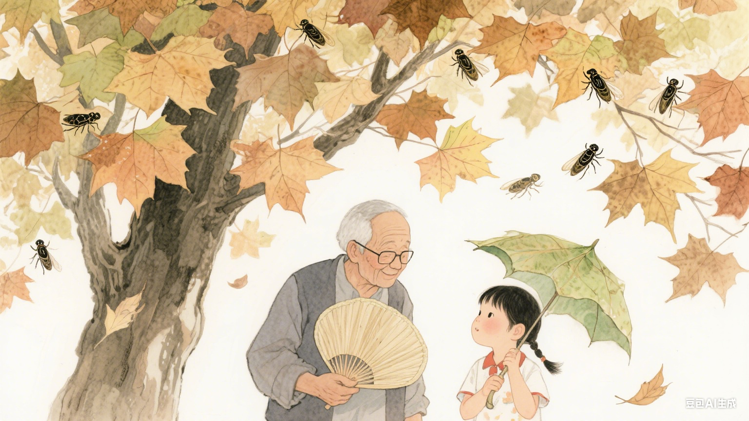 梧桐叶上的时光信笺