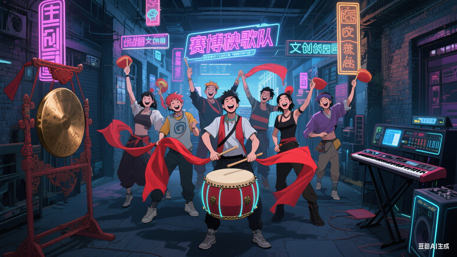 霓虹灯下的红绸：赛博秧歌队里的老与新