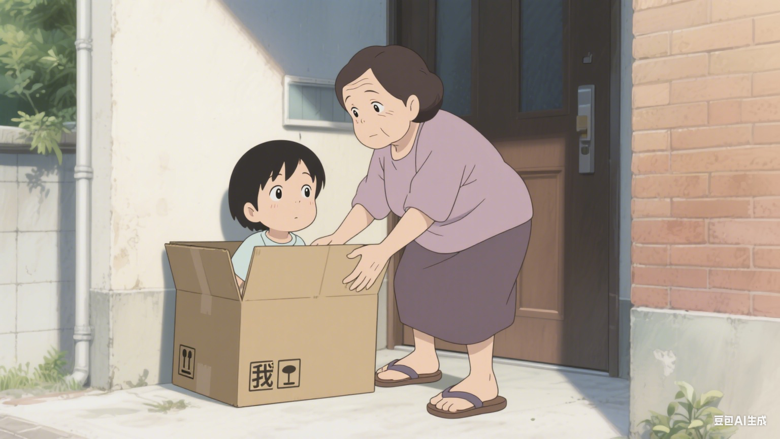 楼道里的神秘纸箱