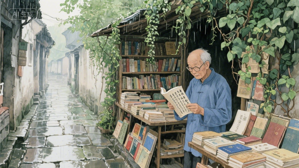 巷尾书摊：时光褶皱里的墨香