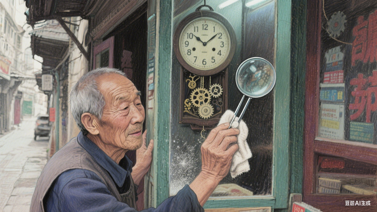 巷尾的老钟表店