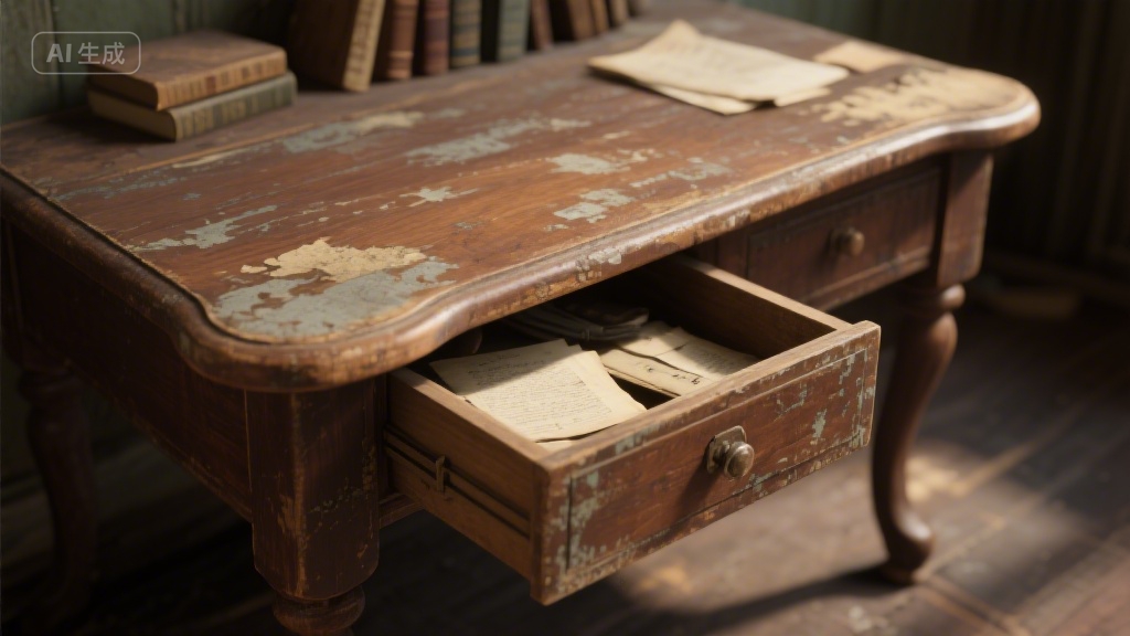 旧书桌里的时光碎片