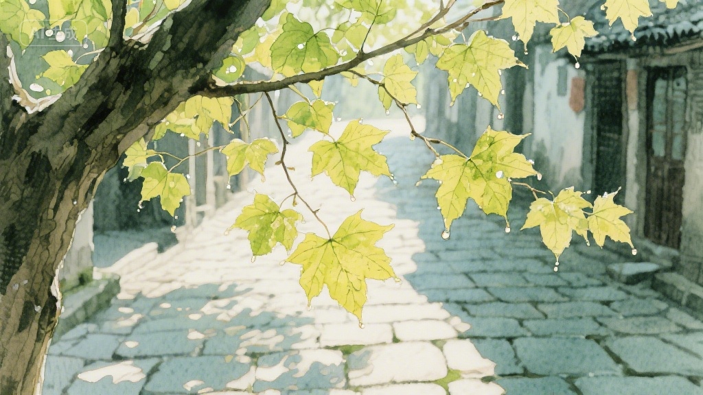 梧桐叶上的时光信笺