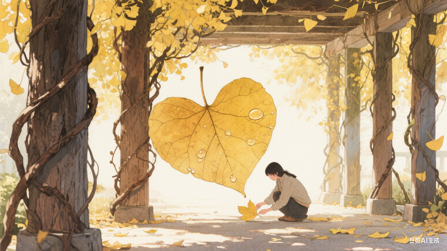 秋露漫过青石板时