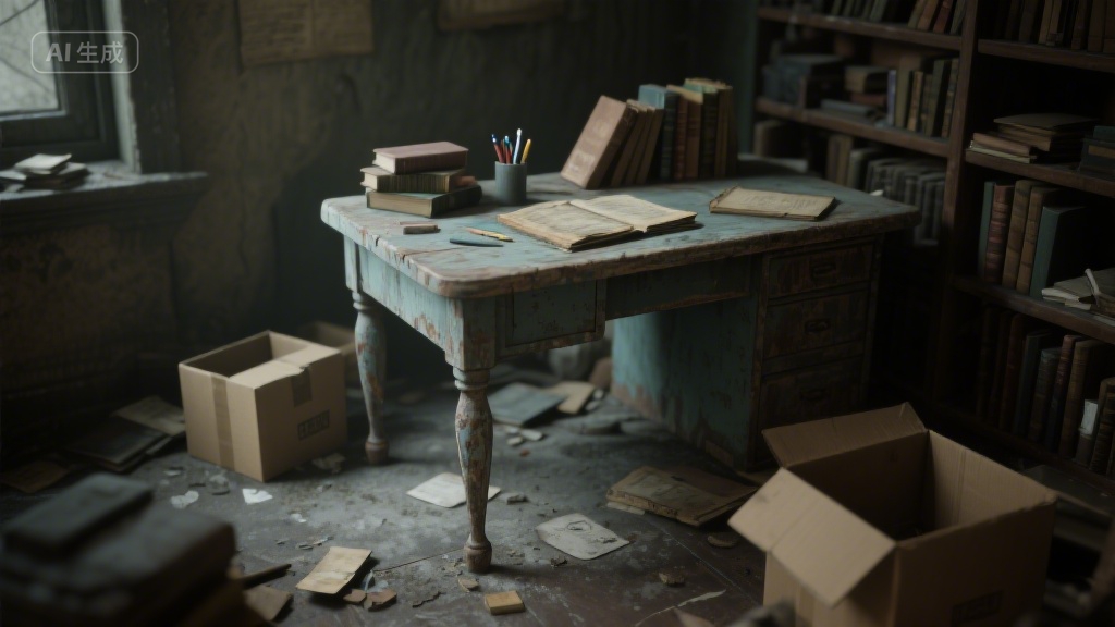 那张三脚的旧书桌，藏着我半生的暖