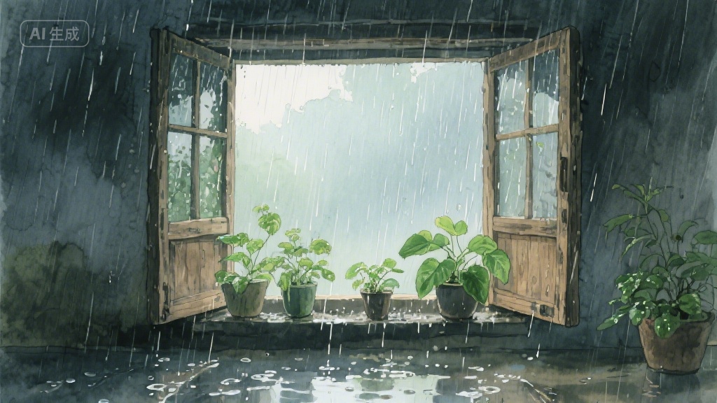 雨的絮语：漫过时光褶皱的温柔