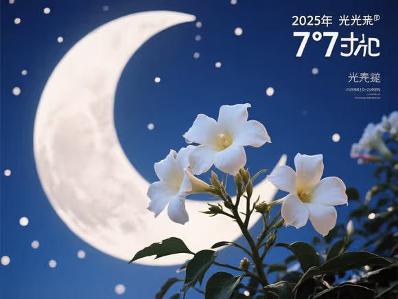 月光花在七点左右