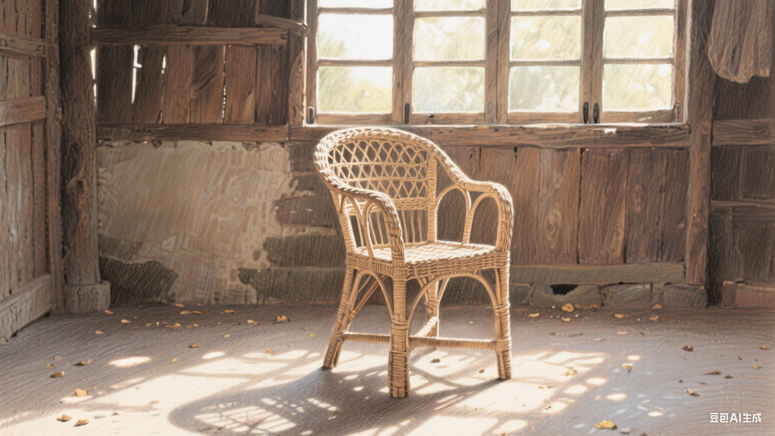 藤椅上的时光褶皱