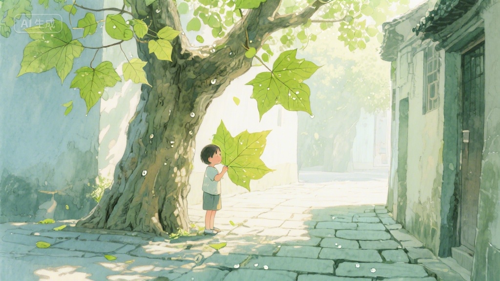 梧桐叶上的时光信笺