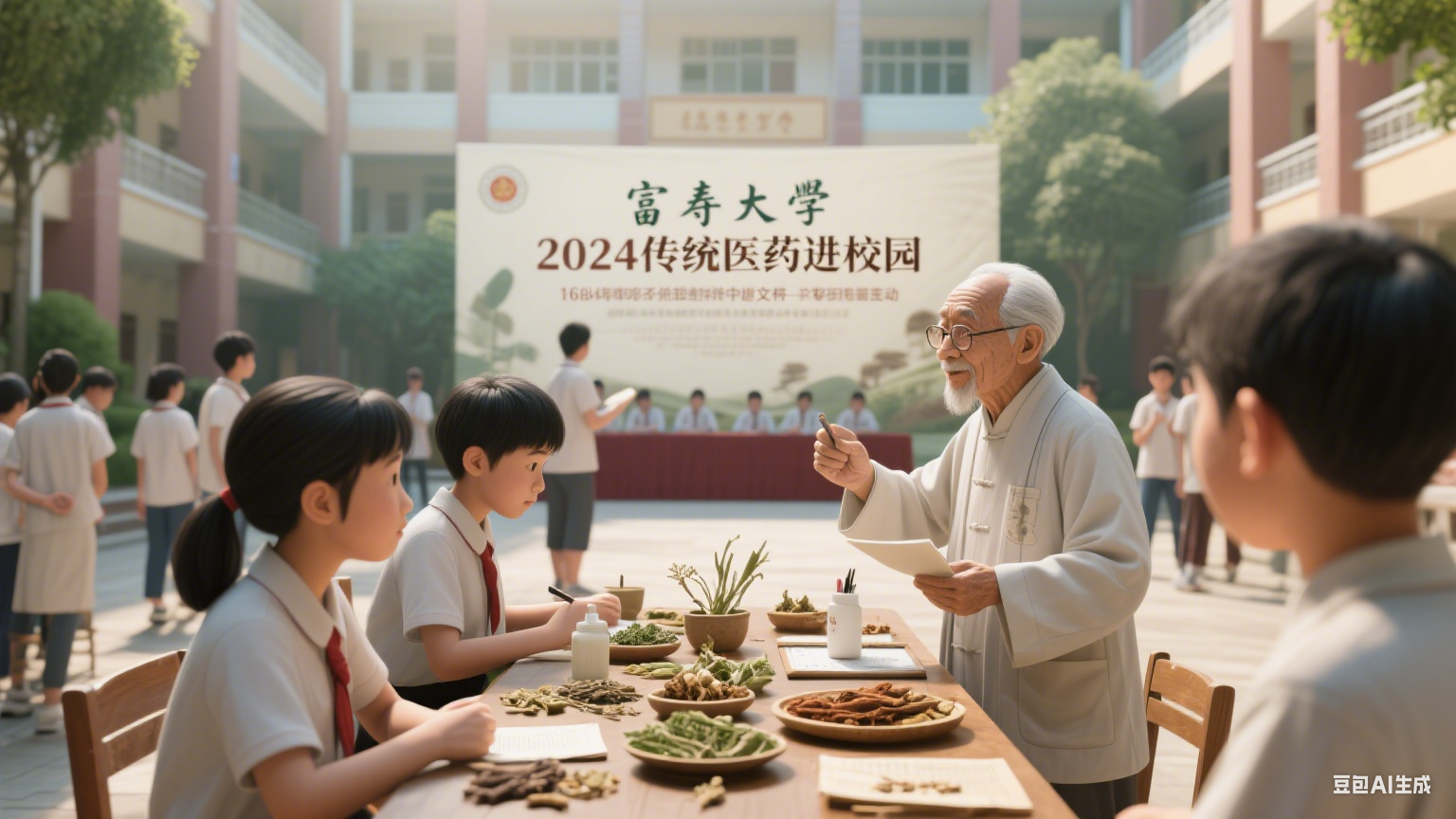 富寿大学开展 “传统医药进校园” 活动 邀请 30 名老中医授课 服务 2000 名师生村民