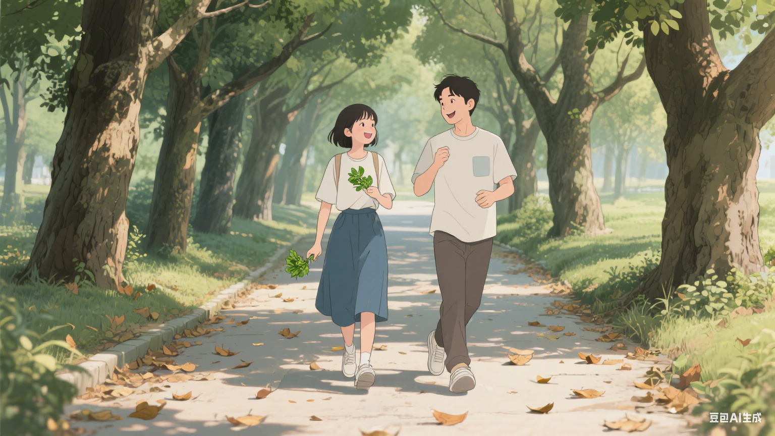 暮色里的牵手与清晨的粥