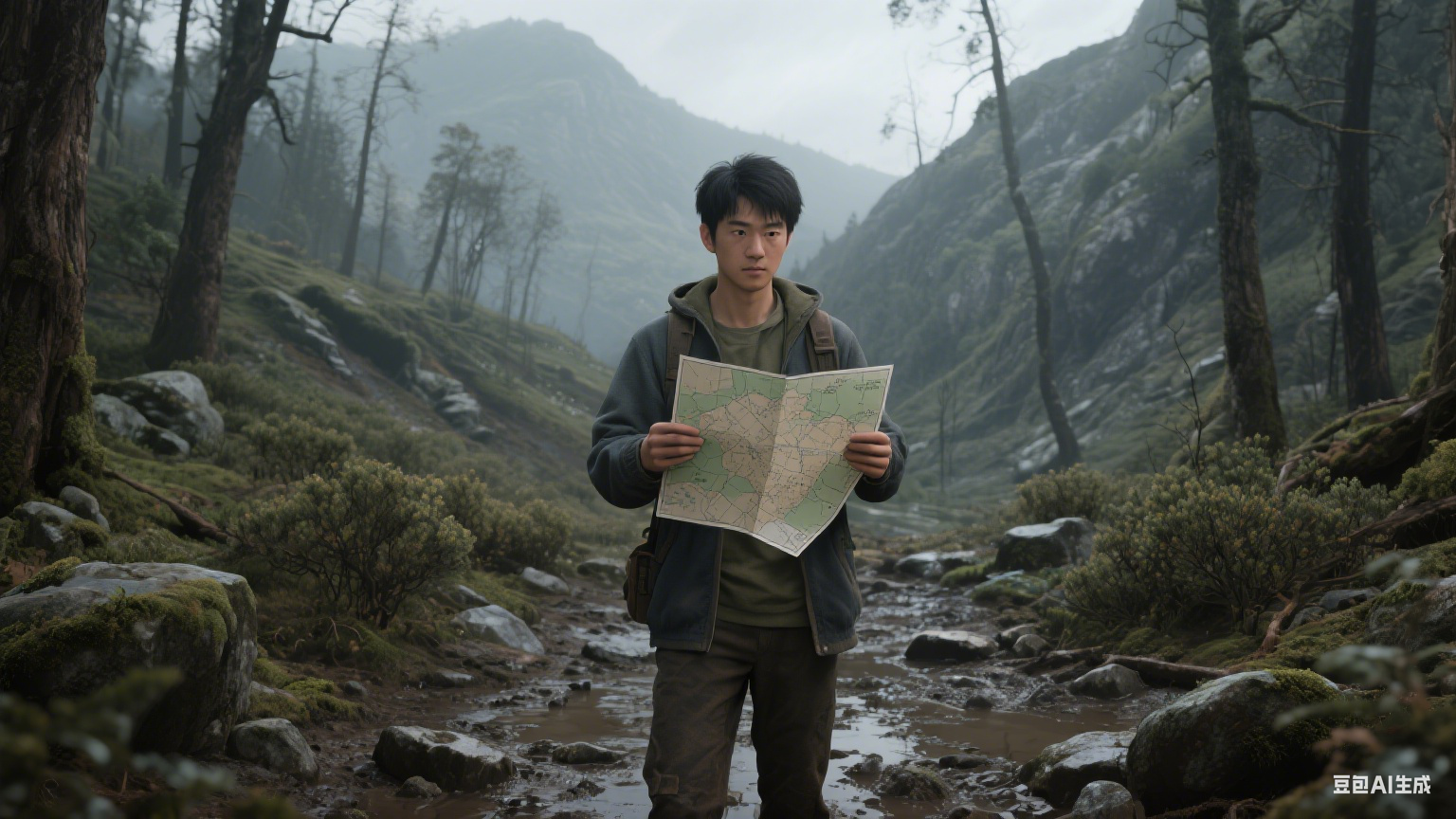 阿明的山野奇遇:一张分层设色地形图的奇妙旅程