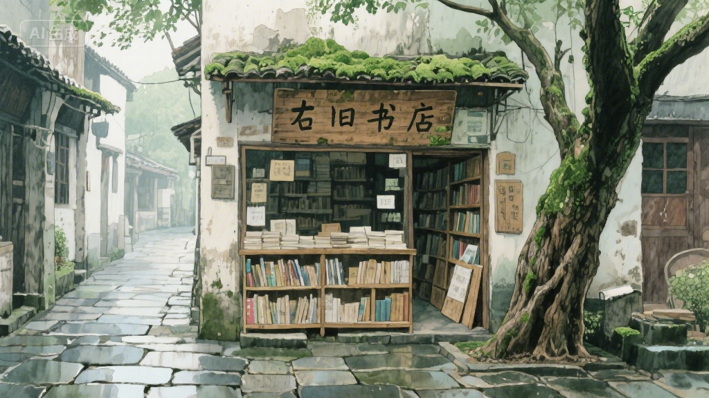 巷尾旧书店:时光褶皱里的墨香秘境