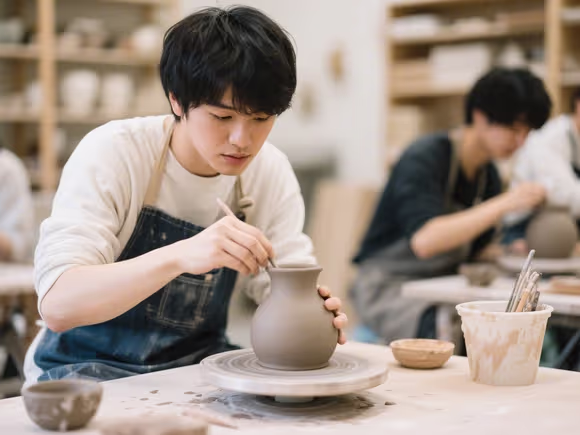 日本留学学陶艺吗男生