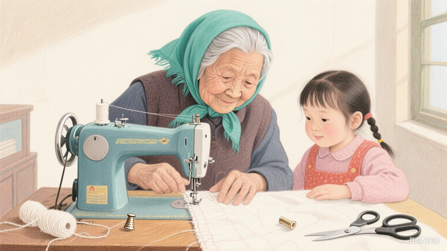 缝纫机上的时光，缝住了我整个童年